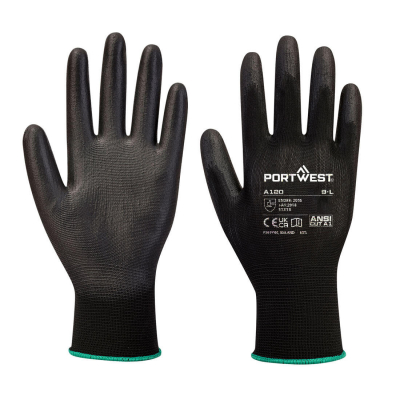 PU Glove Black Size Lrg (9)