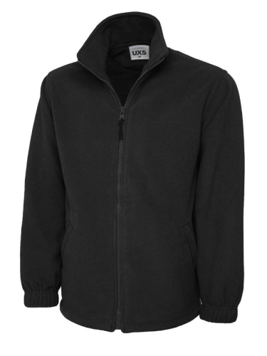 Full Zip Fleece Black Size Med