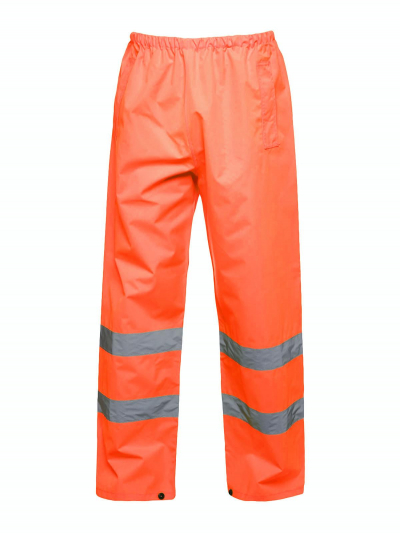 Hi Viz Overtrouser c/w Scotchlite Strips Orange Size Med